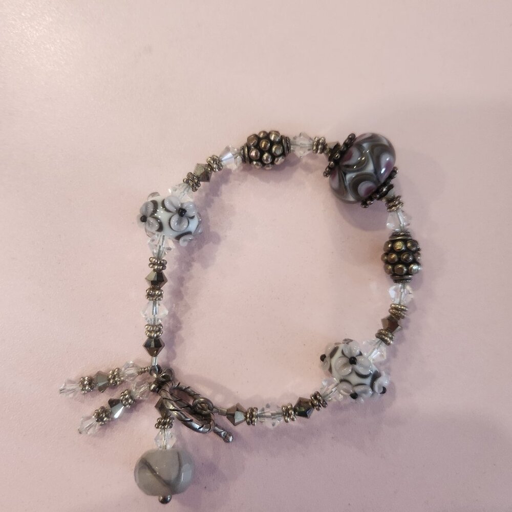 Lampwork bead bracelet